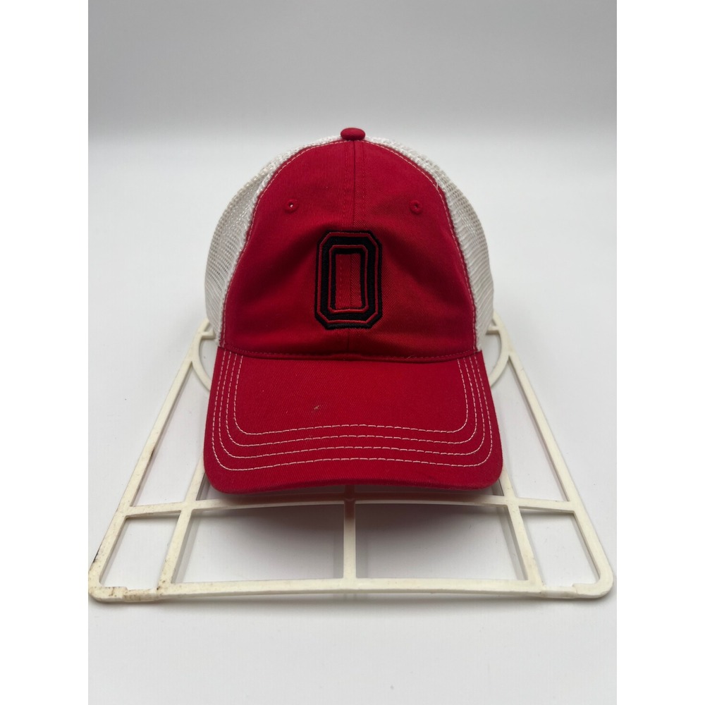 Richardson 111 Trucker Hat Red White Block O Logo Snapback Cap Mens MD/LG